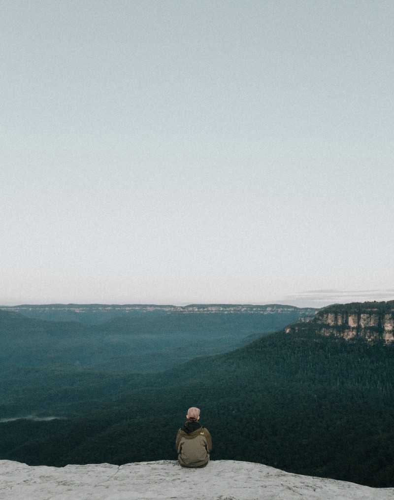Person sitting with a view