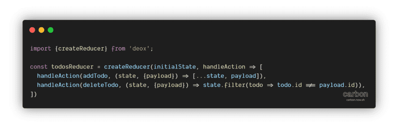 Creating a typed reducer with coupled state and handlers