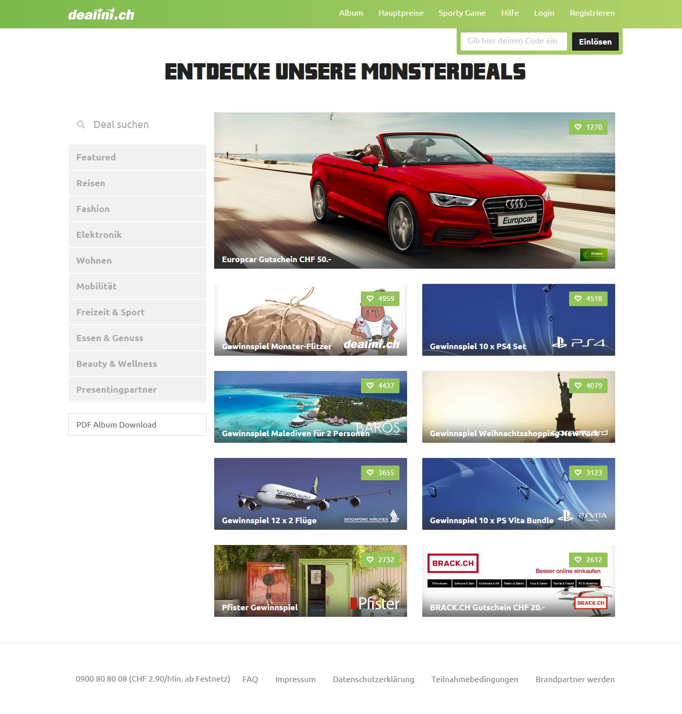 Dealini Categories Page