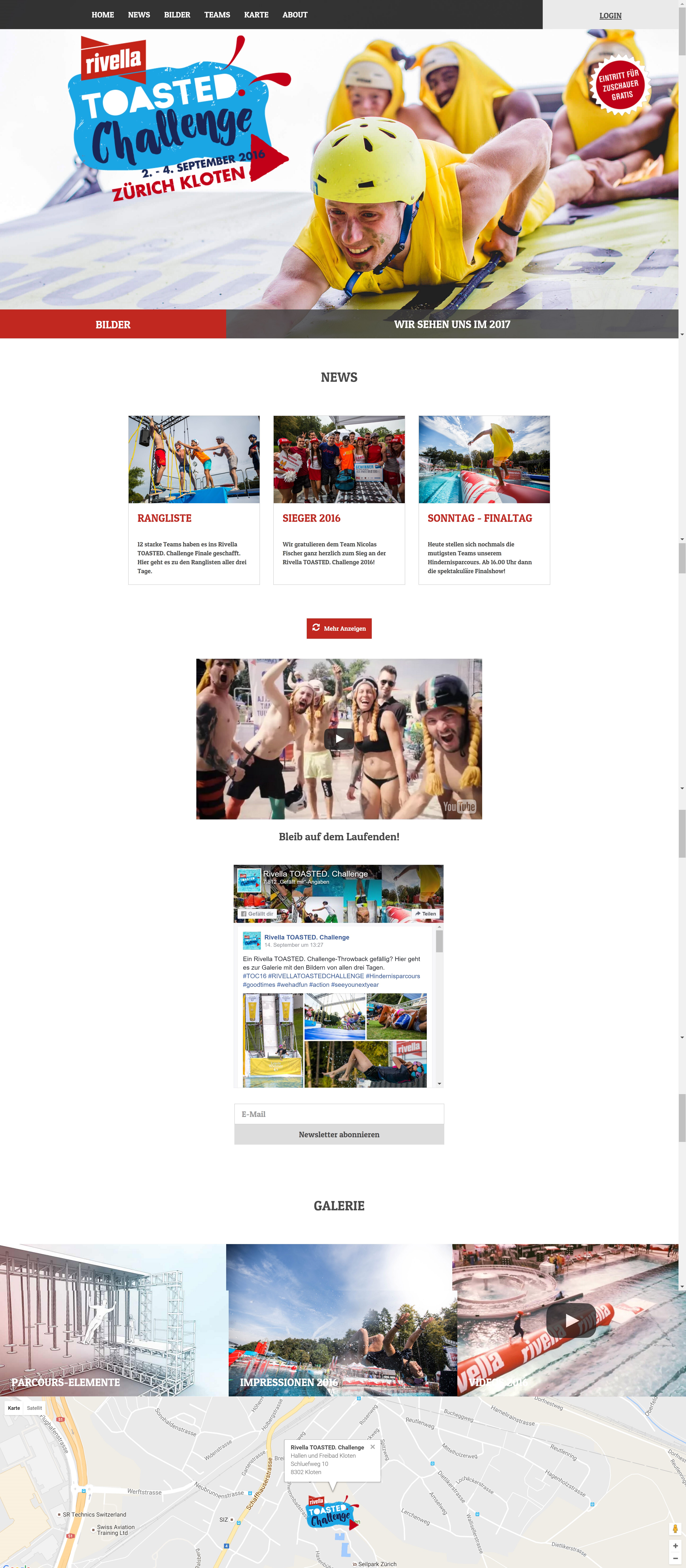 Toasted Challenge Landingpage